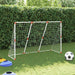 2-in-1 Kids' Football Goal with Balls in White (184 x 64 x 124cm) - Little and Giant Explorers vidaXL