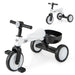 2-in-1 Kids Tricycle and Balance Bike – White and Black | Convertible Toddler Ride-On COSTWAY - Little and Giant Explorers Costway