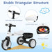 2-in-1 Kids Tricycle and Balance Bike – White and Black | Convertible Toddler Ride-On COSTWAY - Little and Giant Explorers Costway