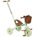 2-in-1 Kids Tricycle – Green and Brown Toddler Trike | Push Handle and Wicker Basket AIYAPLAY - Little and Giant Explorers AIYAPLAY