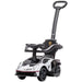 White Lamborghini Essenza SCV12 kids ride-on car with push handle and black accents