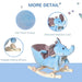 2-in-1 Rocking Ride-On Elephant with Wheels and 32 Nursery Rhymes - Little and Giant Explorers HOMCOM