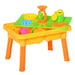 2-in-1 sand and water table sensory play set with colorful plastic accessories