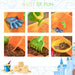 2-in-1 sand and water table sensory play set with colorful tools and sand, kids' toy