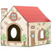 2-in-1 Scratching Board and Cat House - Little and Giant Explorers PawHut