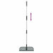2-in-1 telescopic rake with adjustable handle and nylon bristles for leaves and artificial grass