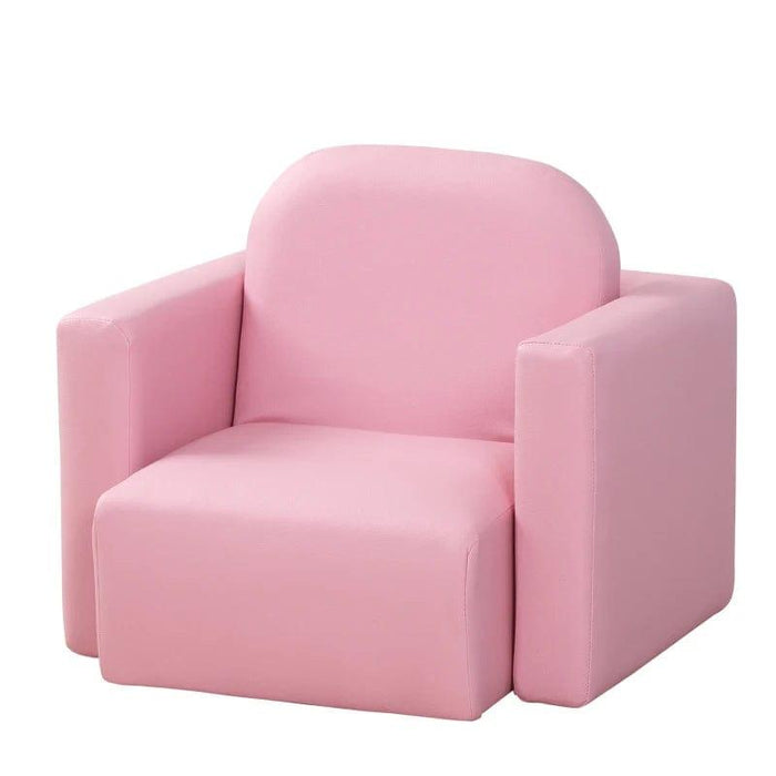 2-in-1 Toddler Sofa Chair in Pink - Little and Giant Explorers HOMCOM