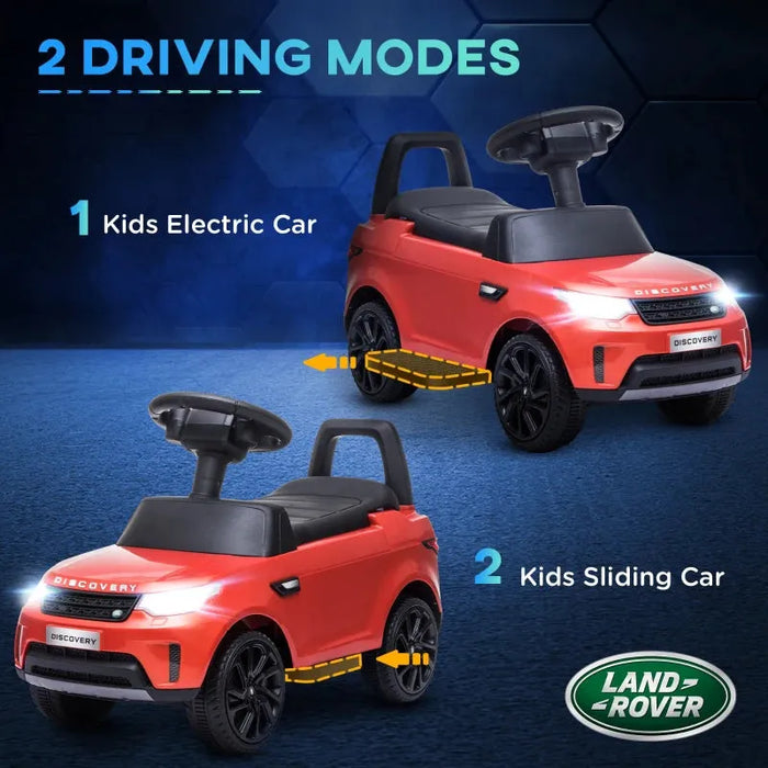 2-In-1 Toddlers Licensed Land Rover with Headlights in Red 6V - Little and Giant Explorers AIYAPLAY