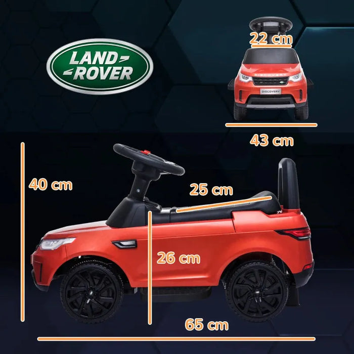 2-In-1 Toddlers Licensed Land Rover with Headlights in Red 6V - Little and Giant Explorers AIYAPLAY