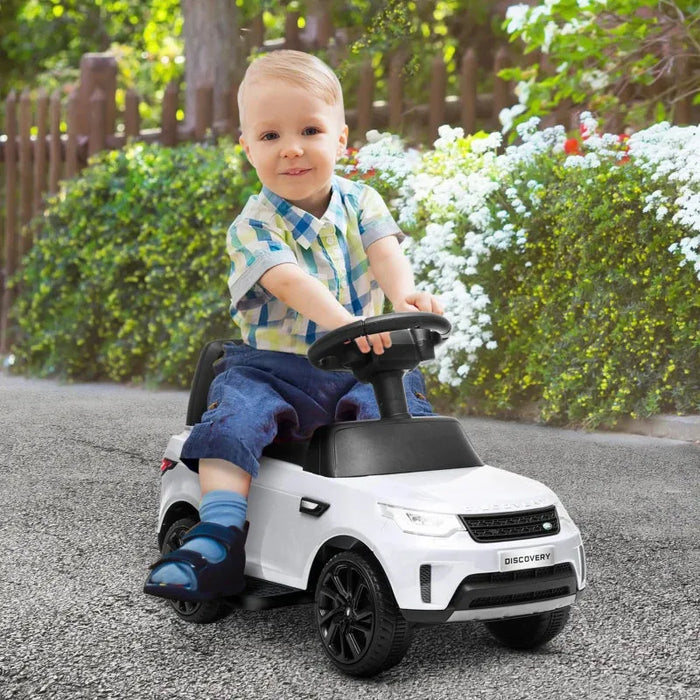 2-In-1 Toddlers Licensed Land Rover with Headlights in White 6V - Little and Giant Explorers AIYAPLAY