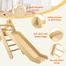 2-in-1 Wooden Climbing Frame with Gradient Adjustable Slide - Little and Giant Explorers Costway