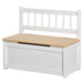 2 In 1 Wooden Seat Storage Bench - Little and Giant Explorers HOMCOM