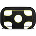 2-in-1 black and yellow football goal net with target holes for soccer training