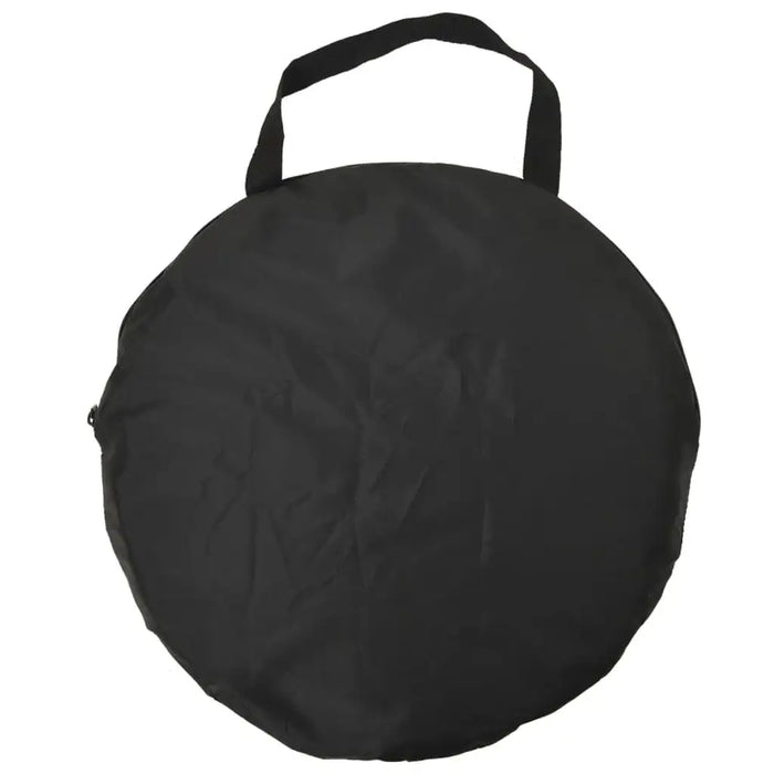 Black round carrying bag with handle for portable football goal net