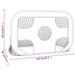 2-in-1 football goal net with target, black and yellow frame, 120x80 cm dimensions