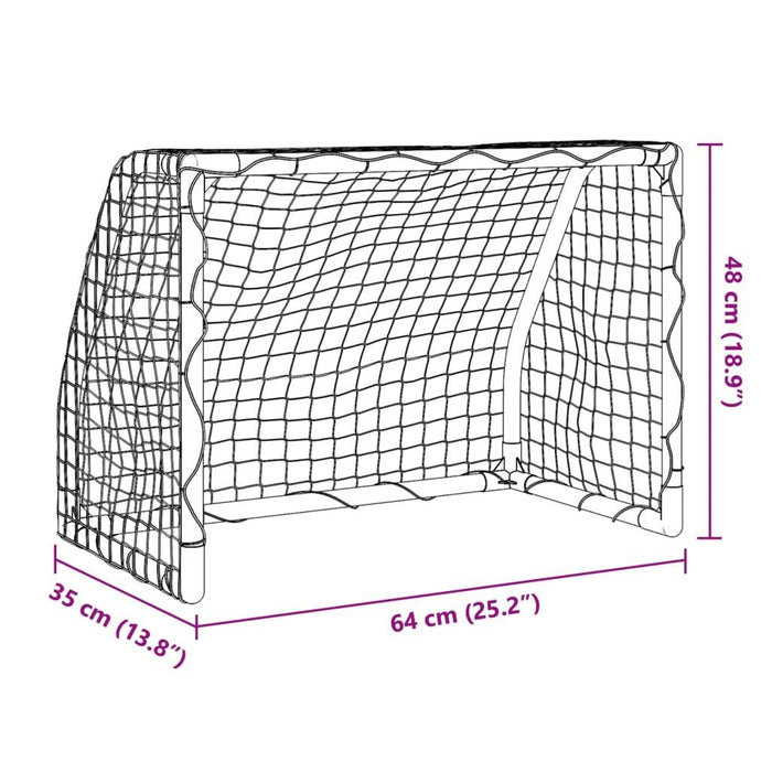 2 Kids' Football Goals with Ball (64 x 35 x 48cm) - Little and Giant Explorers vidaXL