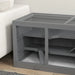 2-Level Wooden Hamster Cage - Grey | Gerbil Habitat with Spacious Run Area PAWHUT - Little and Giant Explorers PawHut