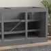 2-Level Wooden Hamster Cage - Grey | Gerbil Habitat with Spacious Run Area PAWHUT - Little and Giant Explorers PawHut