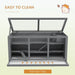 2-Level Wooden Hamster Cage - Grey | Gerbil Habitat with Spacious Run Area PAWHUT - Little and Giant Explorers PawHut