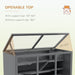 2-Level Wooden Hamster Cage - Grey | Gerbil Habitat with Spacious Run Area PAWHUT - Little and Giant Explorers PawHut