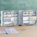 2 Multi-Drawer Organisers with 12 Drawers in Grey - Little and Giant Explorers vidaXL