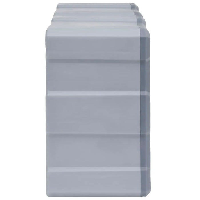 2 Multi-Drawer Organisers with 12 Drawers in Grey - Little and Giant Explorers vidaXL