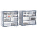 2 Multi-Drawer Organisers with 12 Drawers in Grey - Little and Giant Explorers vidaXL