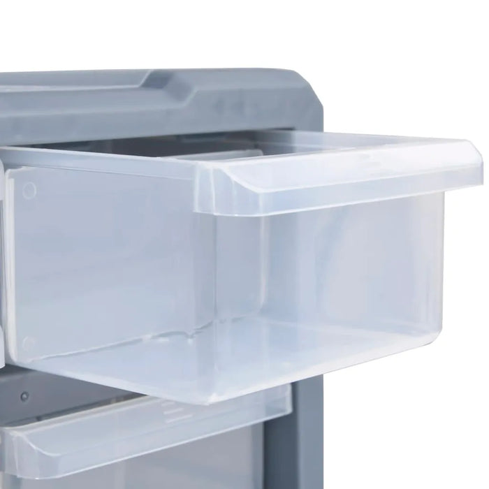 2 Multi-Drawer Organisers with 12 Drawers in Grey - Little and Giant Explorers vidaXL