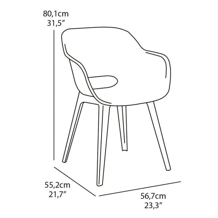 2 Outdoor Chairs 'Akola' in Cappuccino - Little and Giant Explorers Keter