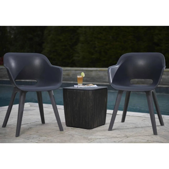 2 Outdoor Chairs 'Akola' in Graphite - Little and Giant Explorers Keter