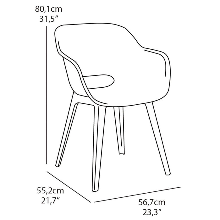 2 Outdoor Chairs 'Akola' in Grey - Little and Giant Explorers Keter