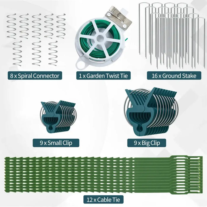 2-Pack Garden Cucumber Trellis – Green | Adjustable A-Frame Design - Rustproof Steel COSTWAY - Little and Giant Explorers Costway