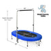 2-Person Double Oval Trampoline - Blue | Adjustable Handle - Fitness Rebounder COSTWAY - Little and Giant Explorers Costway