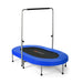 2-Person Double Oval Trampoline - Blue | Adjustable Handle - Fitness Rebounder COSTWAY - Little and Giant Explorers Costway