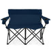 2-Person Folding Camping Chair – Blue Loveseat | High Back, Cup Holders and Carry Bag COSTWAY - Little and Giant Explorers Costway