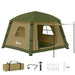 Waterproof Inflatable Camping Tent with Pump in Brown (2 persons) - Little and Giant Explorers Outsunny