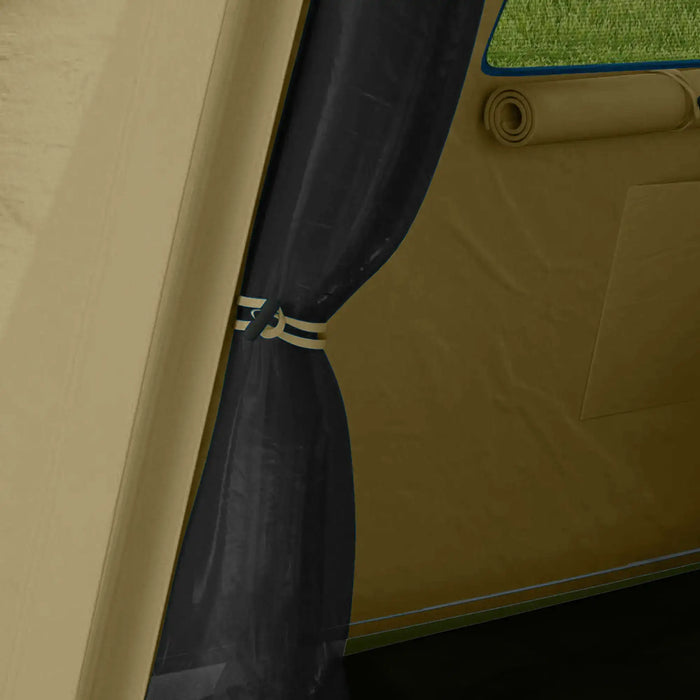 Waterproof Inflatable Camping Tent with Pump in Brown (2 persons) - Little and Giant Explorers Outsunny