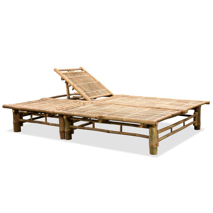 2-Person Sun Lounger in Bamboo - Little and Giant Explorers vidaXL