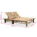 2-Person Sun Lounger in Bamboo - Little and Giant Explorers vidaXL