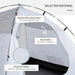 Blue and grey 2-person dome tent with fiberglass poles, mesh vents, and 2000mm waterproof polyester fabric