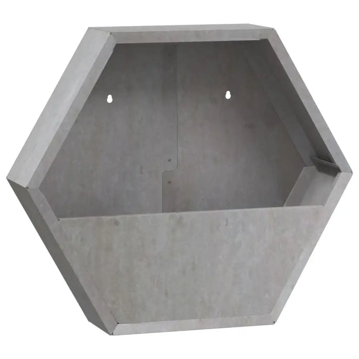 Hexagonal corten steel wall planter with weathered finish for modern garden decor