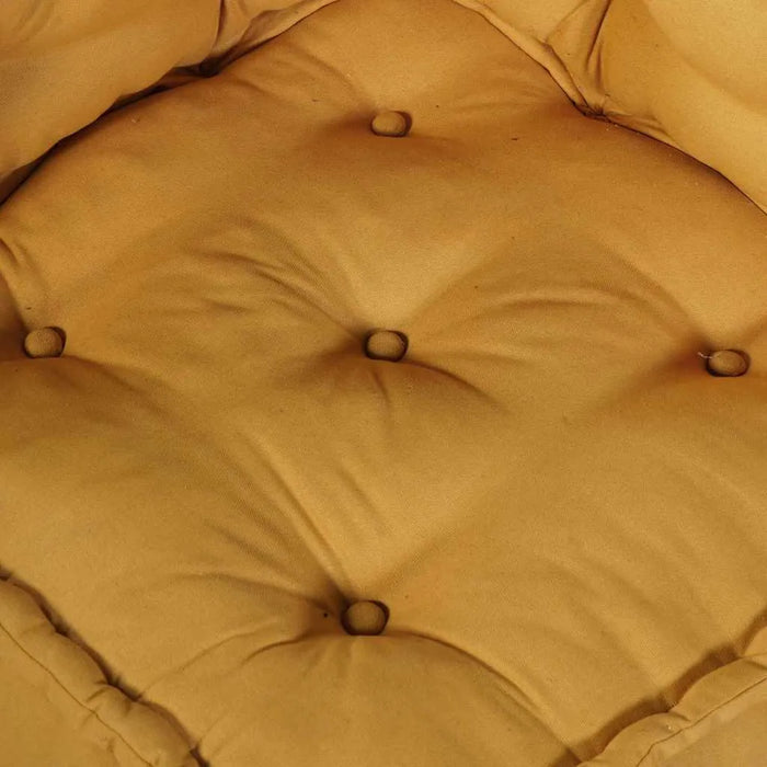 2-Piece Fabric Modular Sofa – Yellow | Pouffe Set - Space-Saving Design VIDAXL - Little and Giant Explorers