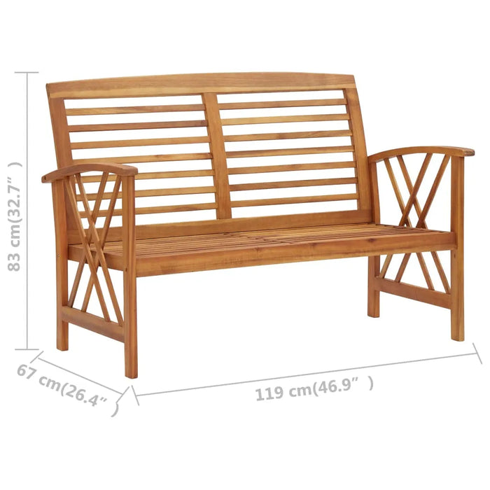 2 Piece Garden Lounge Set in Solid Acacia Wood - Little and Giant Explorers vidaXL