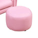 Pink toddler chair set with matching footstool, kids armchair and ottoman