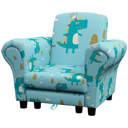 2-Piece Kids Sofa Set with Dinosaur Print in Blue - Little and Giant Explorers AIYAPLAY