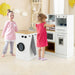 2-Piece Kids Kitchen Play Set with Washing Machine | Customised Modular Design - Little and Giant Explorers Costway