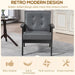 2-Piece Retro Accent Chair Set – Grey and Black | Beech Wood Frame HOMCOM - Little and Giant Explorers