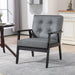 2-Piece Retro Accent Chair Set – Grey and Black | Beech Wood Frame HOMCOM - Little and Giant Explorers