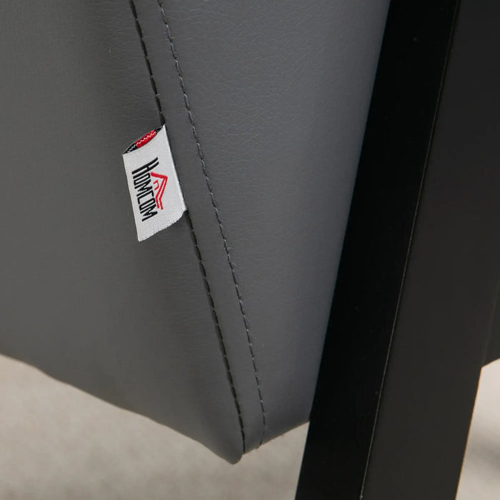 2-Piece Retro Accent Chair Set – Grey and Black | Beech Wood Frame HOMCOM - Little and Giant Explorers