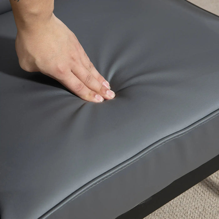 2-Piece Retro Accent Chair Set – Grey and Black | Beech Wood Frame HOMCOM - Little and Giant Explorers